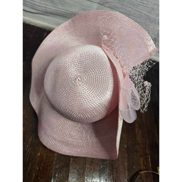 Vintage Pastel Pink Derby Church Hat Tulle - Picture 16 of 16